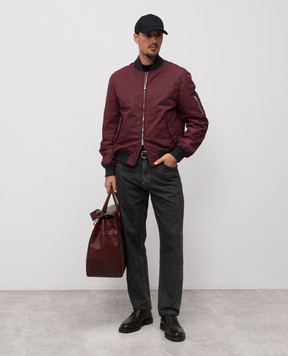 Brunello Cucinelli Burgundy bomber jacket MV4076554