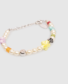 Off-White White bracelet with branded beads OWOA12XS26MET001