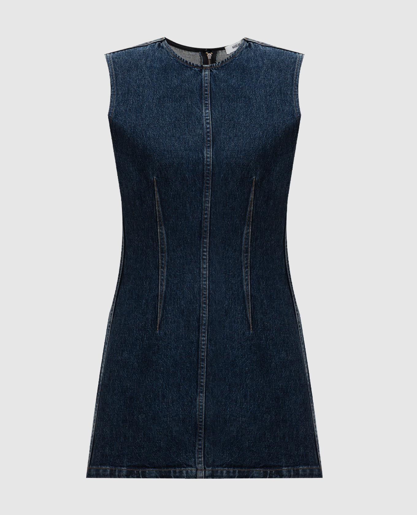 

Hiatus blue denim mini dress AGOLDE