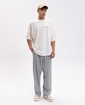 Palm Angels Green sweatpants with logo embroidery PAMCJ004FB001