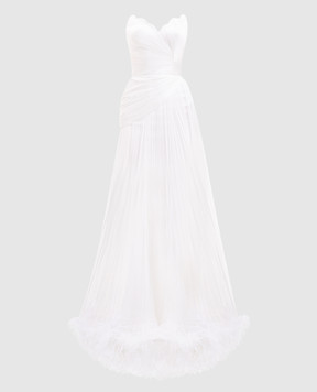 Iris Serban Gisselle ivory dress with a harvester effect VIOLLETE