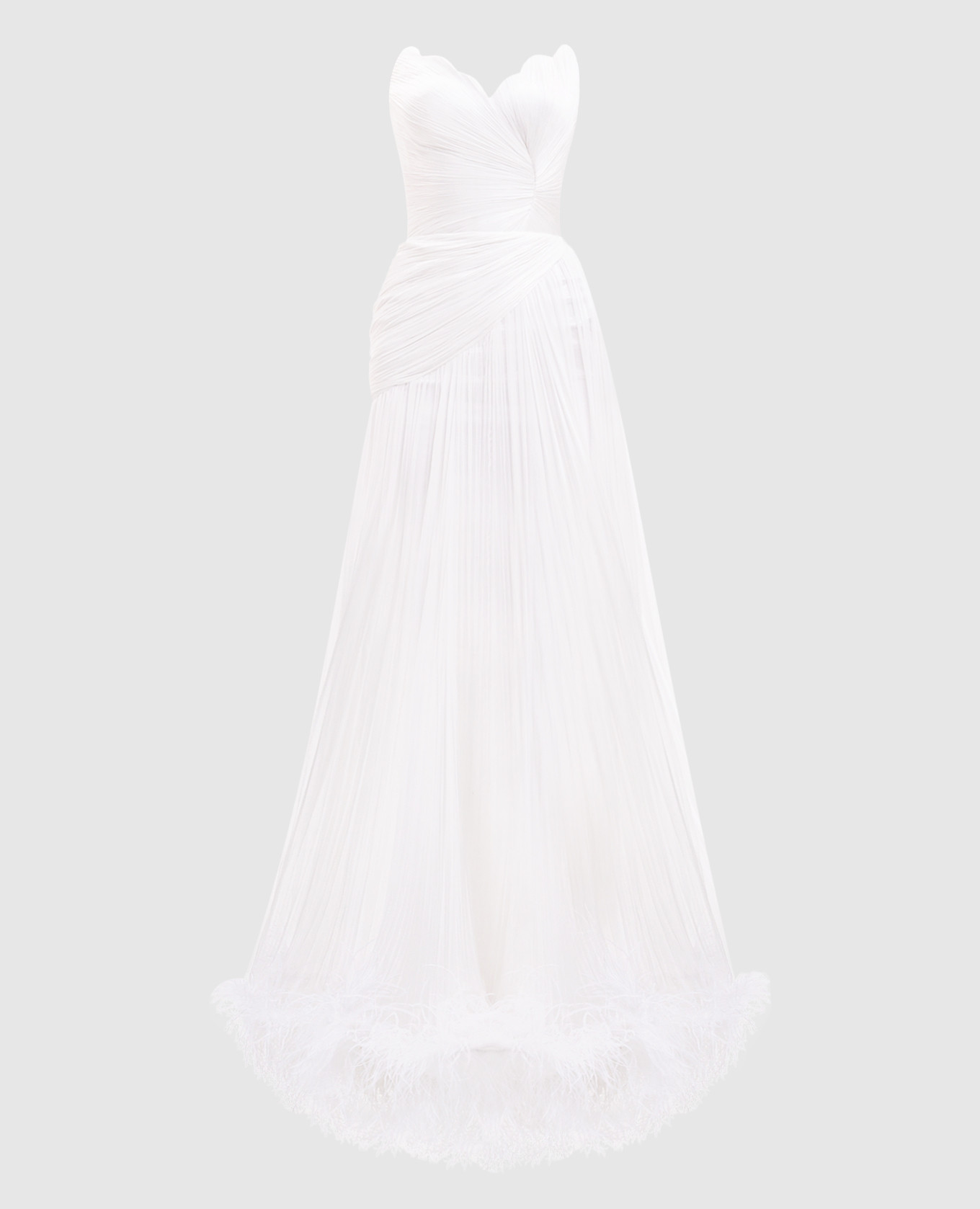 Gisselle ivory dress with a harvester effect