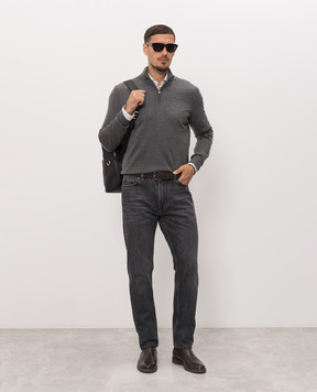 ISAIA Gray jeans with a worn effect PND005DJ127