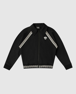 Versace Children's black sports jacket with embroidered emblem 10229121A11652
