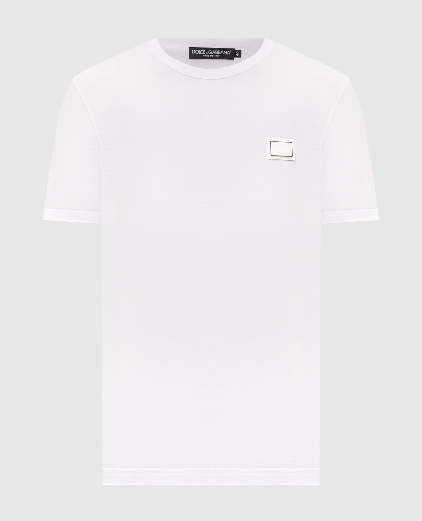 White T-shirt with textured patch
