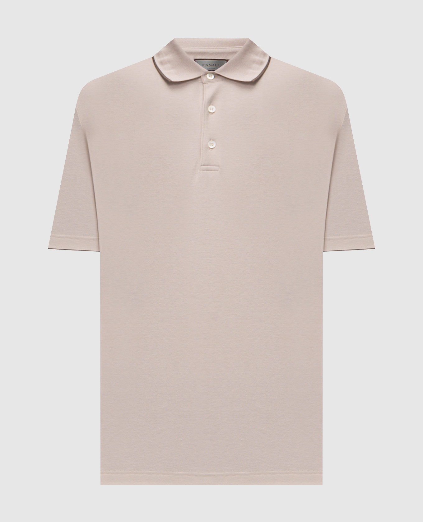 

Beige cashmere polo Canali