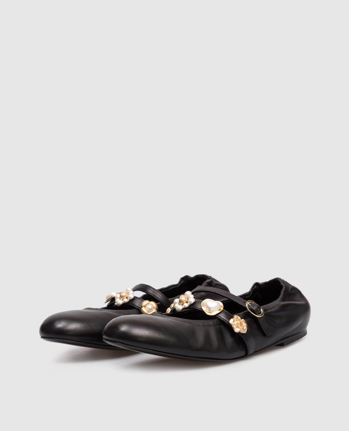 

Black leather ballet flats Socharming Mary Stuart Weitzman