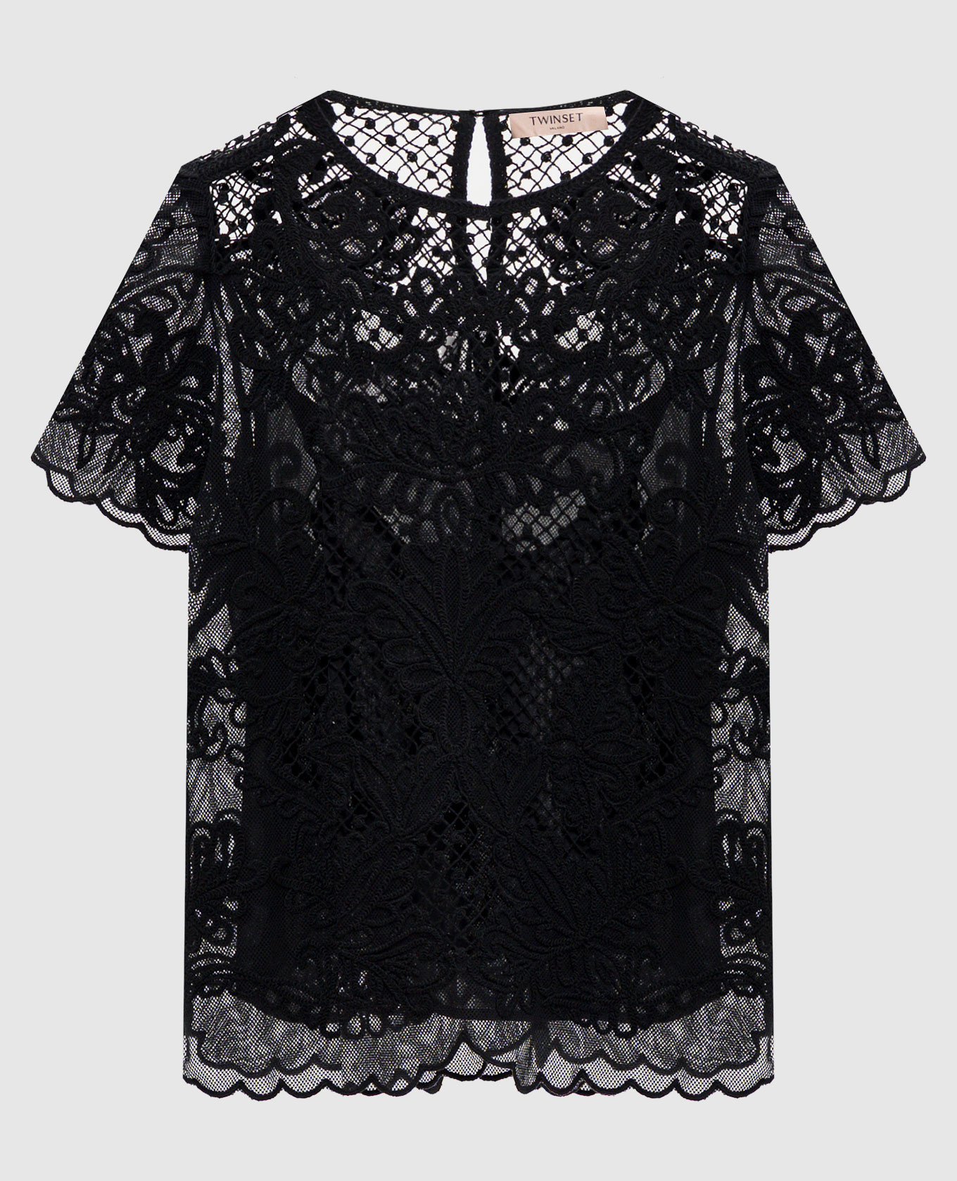 Black top with embroidery