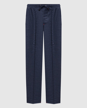 ISAIA Blue pants made of wool, cashmere, silk and linen PNC01698840