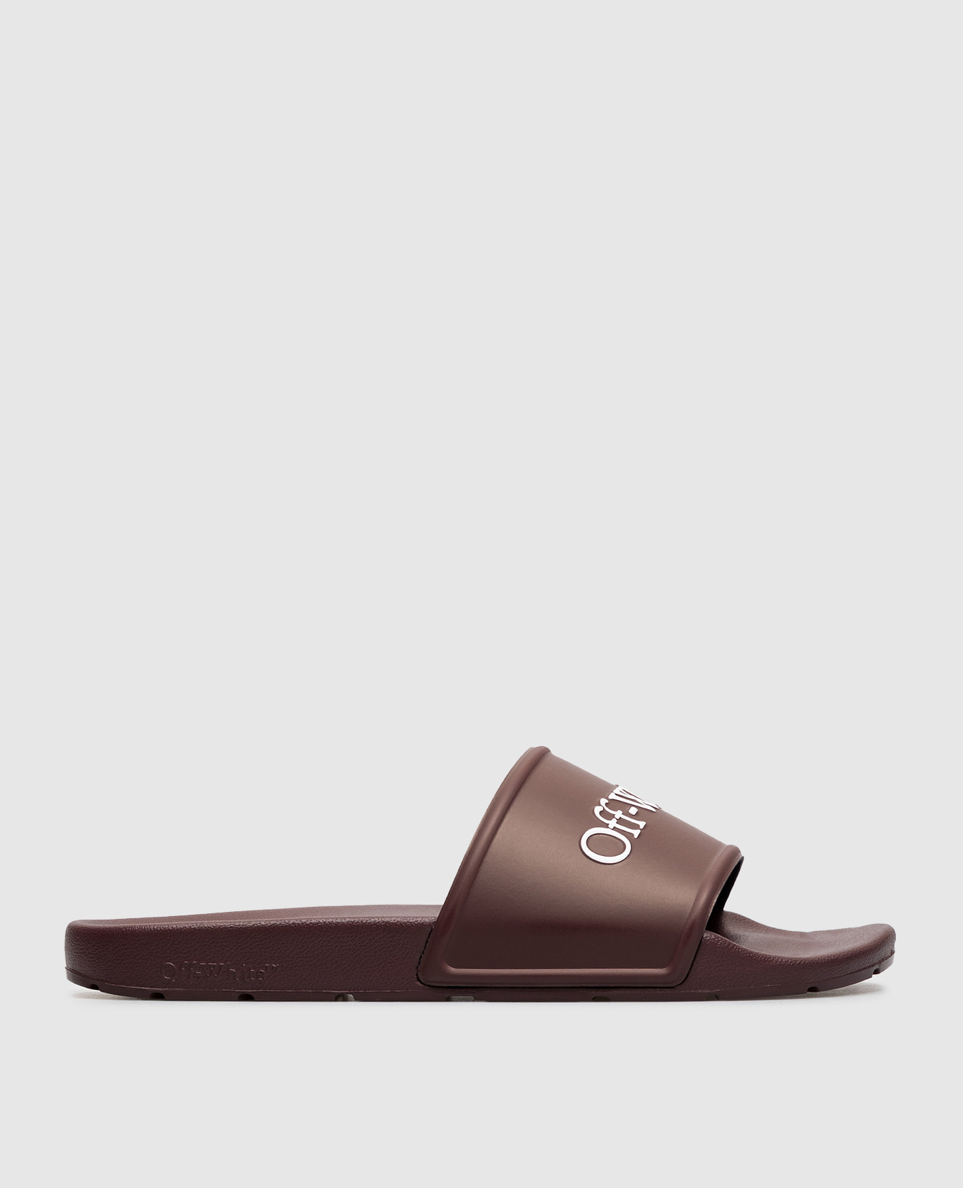 Burgundy sliders with contrasting logo Off-White