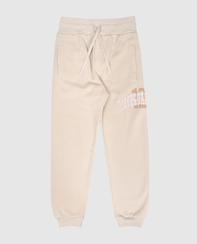 Dolce&Gabbana Children's beige joggers with logo L4JPFEG7PIP812+