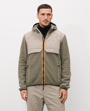 K-Way BAUGES khaki wool jacket K5141IW