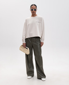 Maison Margiela MM6 Beige sweatshirt with logo print S52GU0260M25025