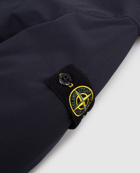 Stone Island Children's blue down jacket with logo patch K2S164100002S0A274