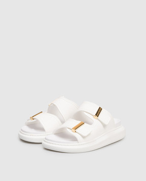 Alexander McQueen White flip-flops with logo 658063W4Z52