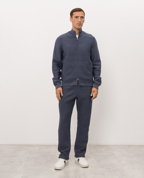 Stefano Ricci Blue cashmere tracksuit W505041R31W26304P3D