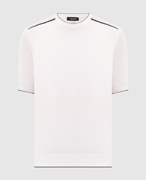 Stefano Ricci Ivory silk T-shirt K616412GGMF25117