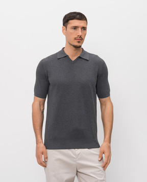 Brunello Cucinelli Grey ribbed T-shirt M29400015