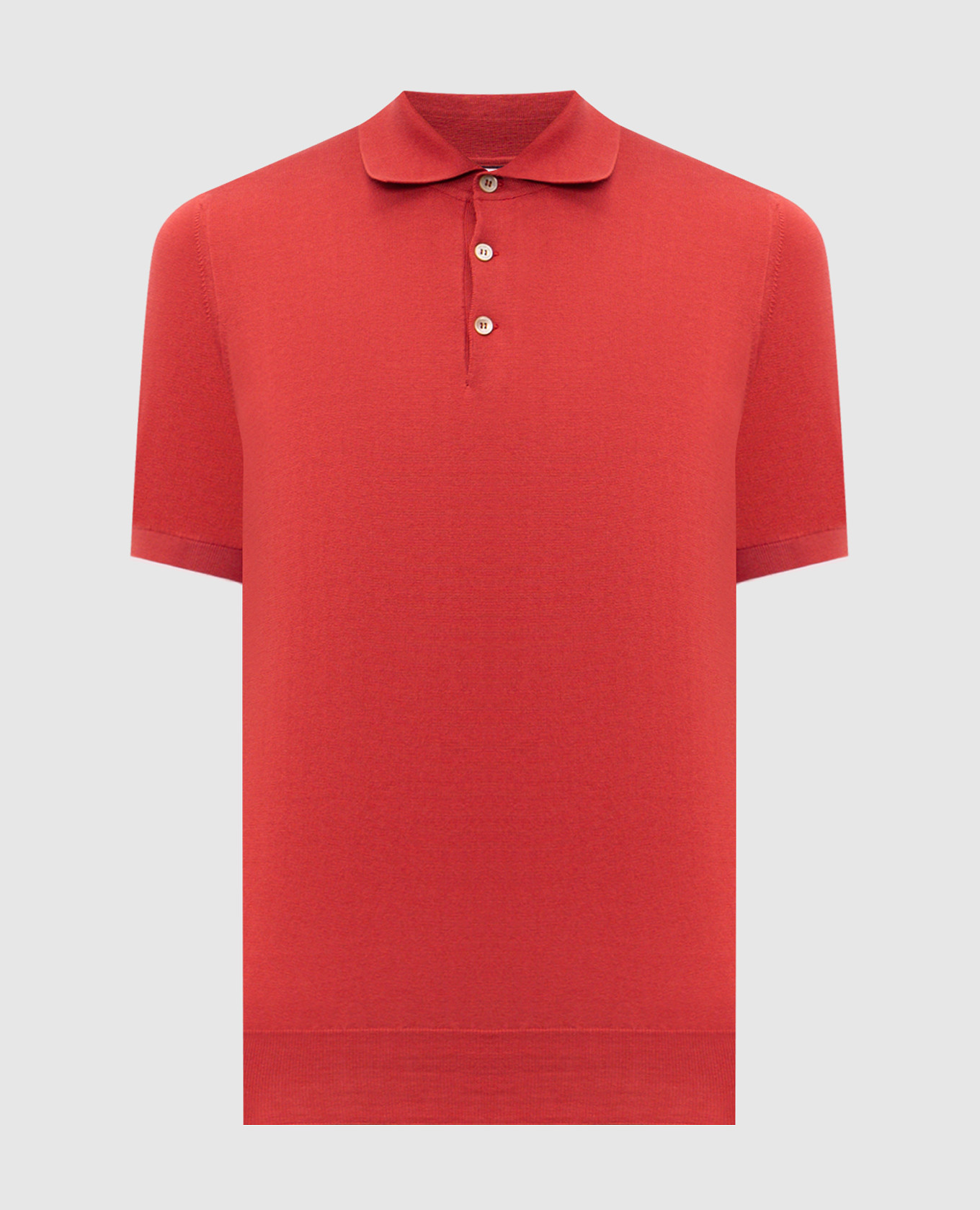 Red cotton polo shirt
