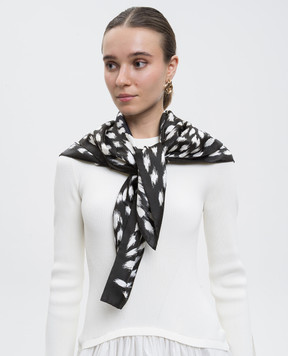 Givenchy Black silk scarf with animal print 710010146001