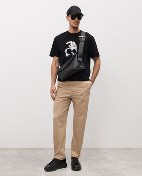 Alexander McQueen Black Skull print T-shirt 857145QTAEG