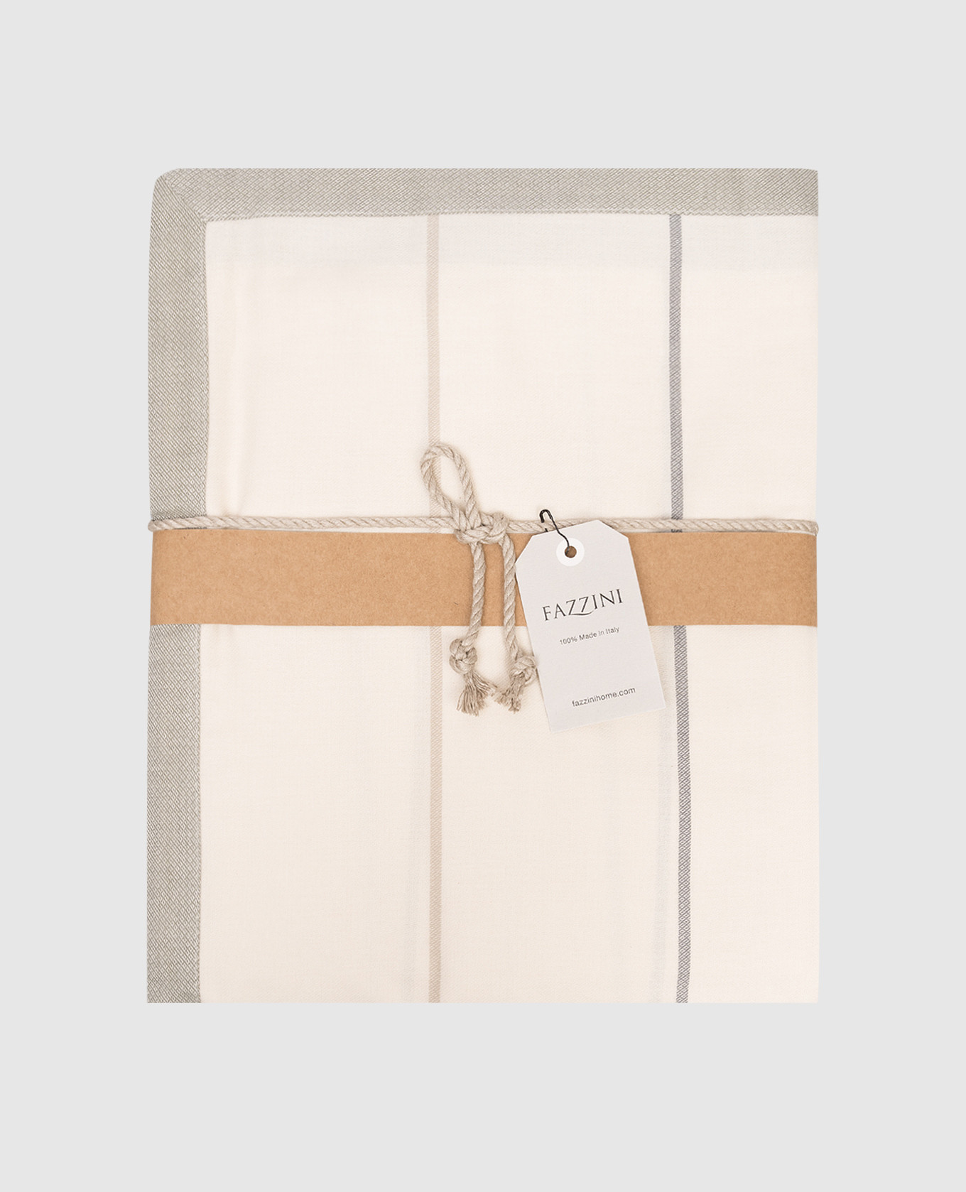 

OUTFIT white striped cotton tablecloth Fazzini