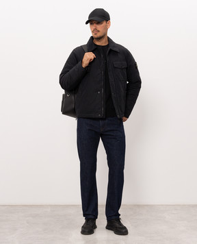Stone Island Blue jeans with logo patch L2S14J100005S00J7