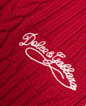 Dolce&Gabbana Children's red wool scarf LBKAH8JDVH8