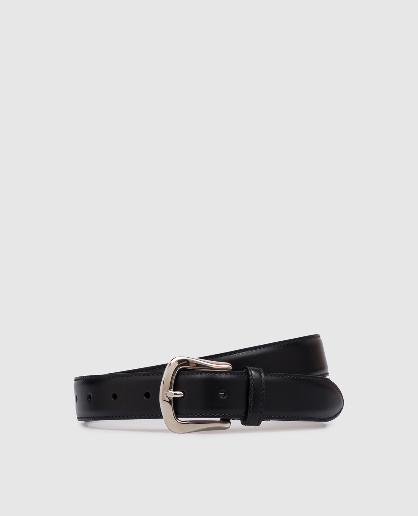 Black leather belt