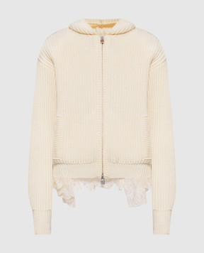 Giuseppe Di Morabito Milano Ivory wool cardigan 07PFKNT41016759