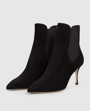 Sergio Rossi Godiva black suede ankle boots A85470MCAZ01