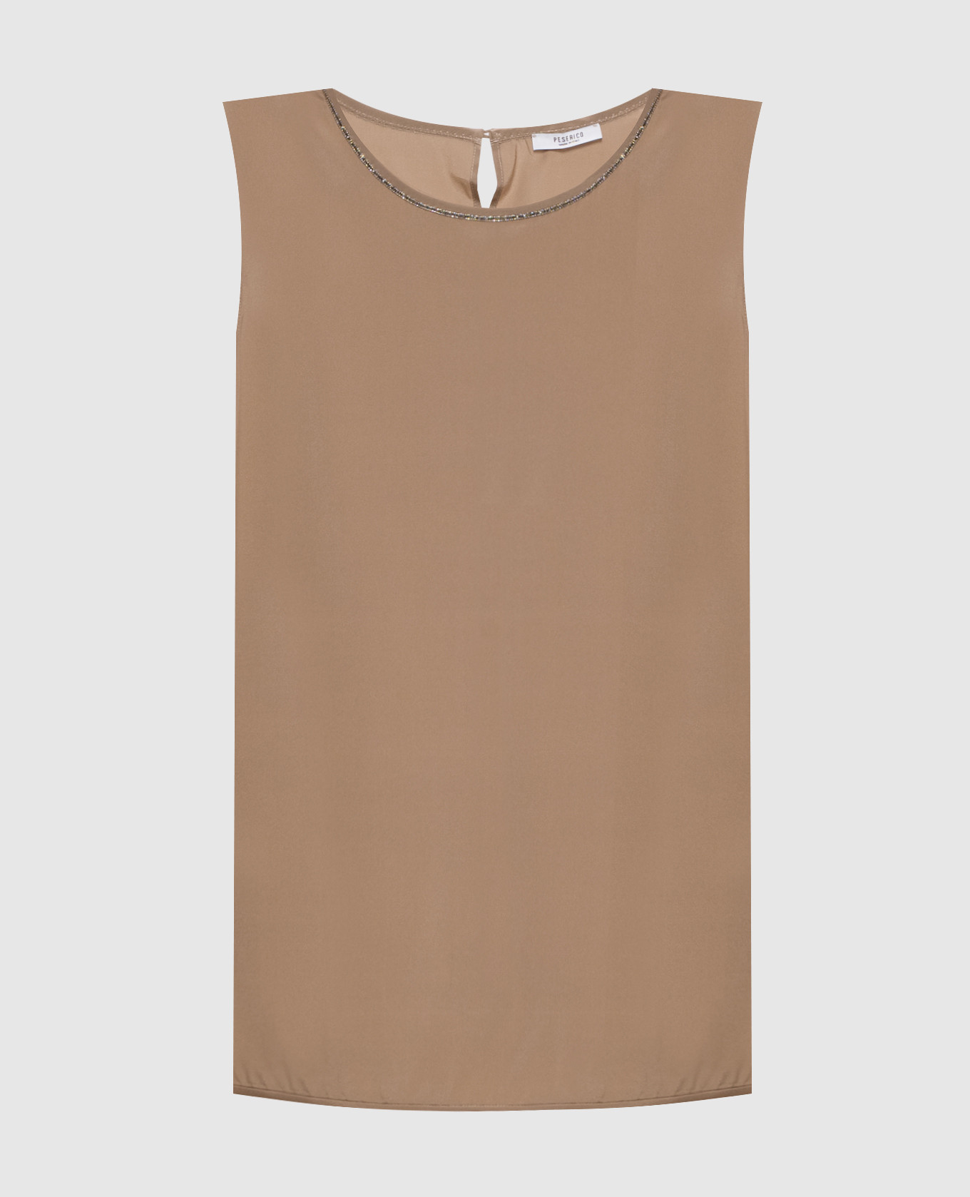 

Brown silk top Peserico