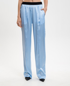 Tom Ford Blue silk pants PAW683FAX881