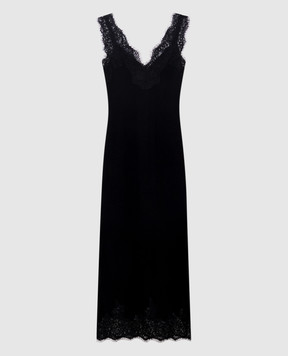 Simkhai Black Zinnia cashmere dress with lace 5261034K