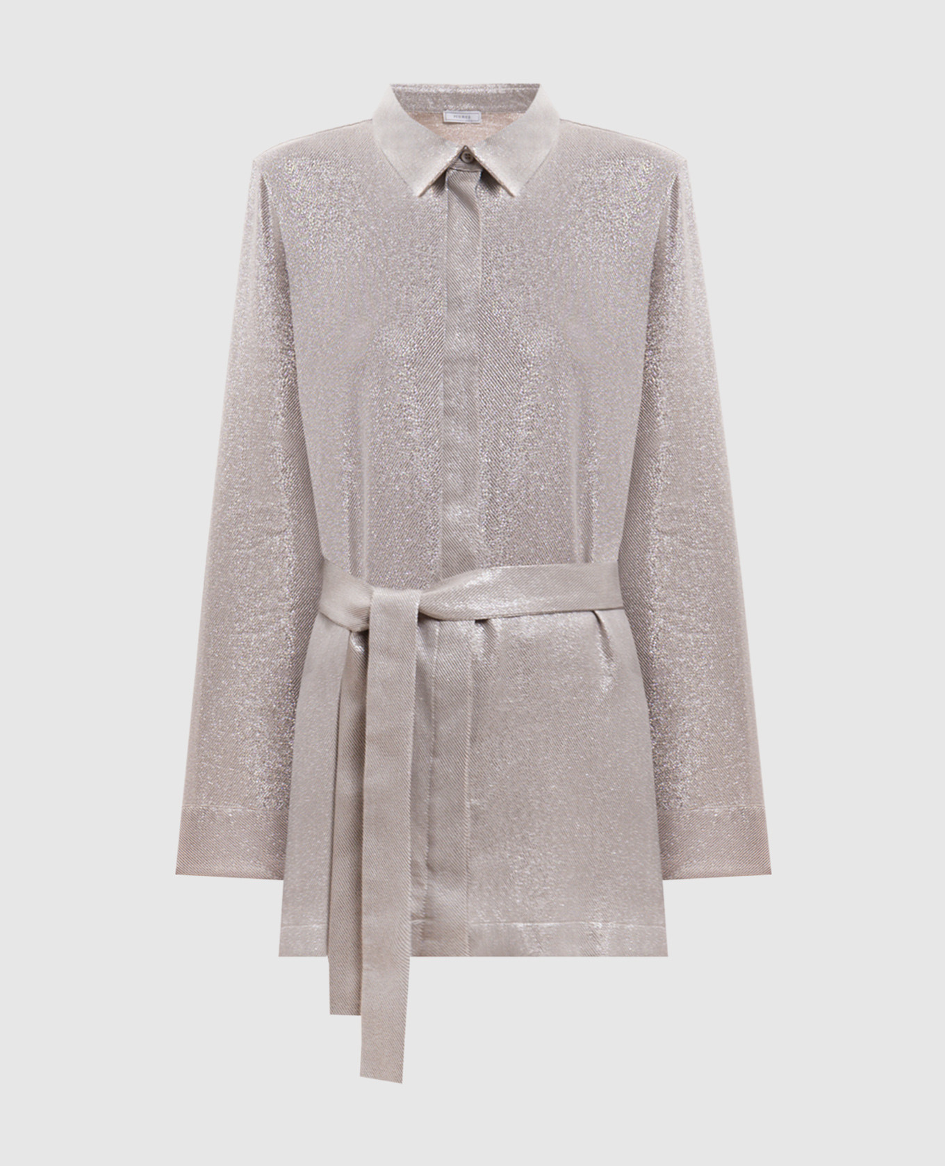 Beige blouse with lurex