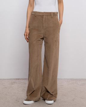 Brunello Cucinelli Beige corduroy pants MP180P8724