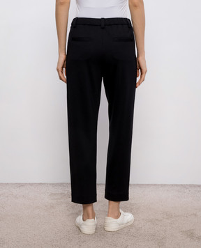 Marco Pescarolo Black wool pants Zeza ZEZAD53Y19