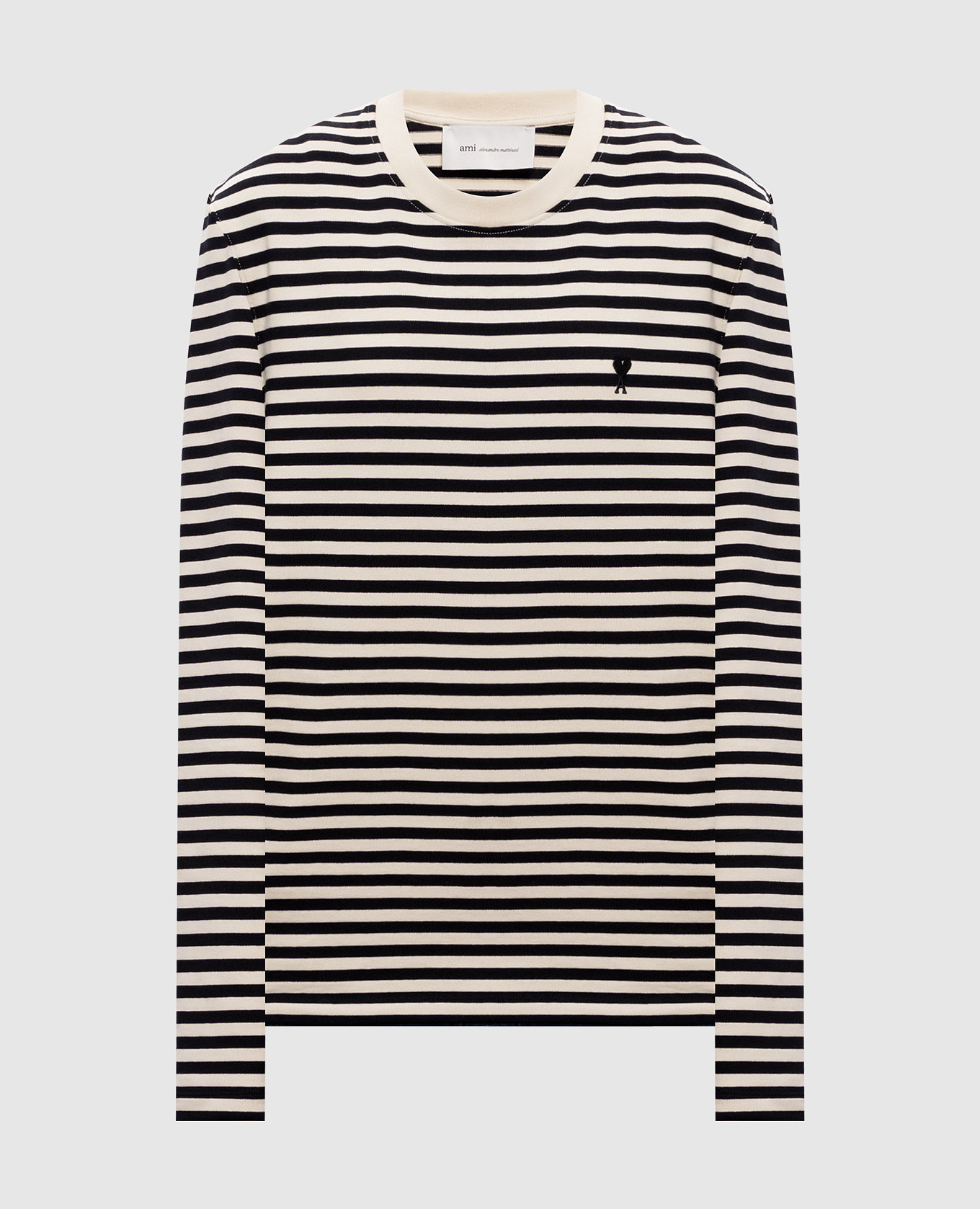 Ivory striped long-sleeve top Ami Paris