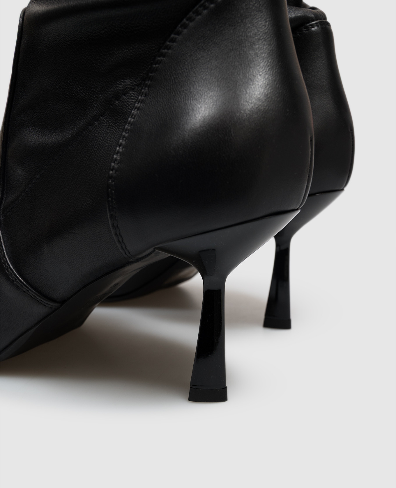 ALLA black leather ankle boots AGL 5