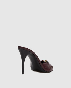 Saint Laurent Burgundy leather mules Babylone 819075AAEHF