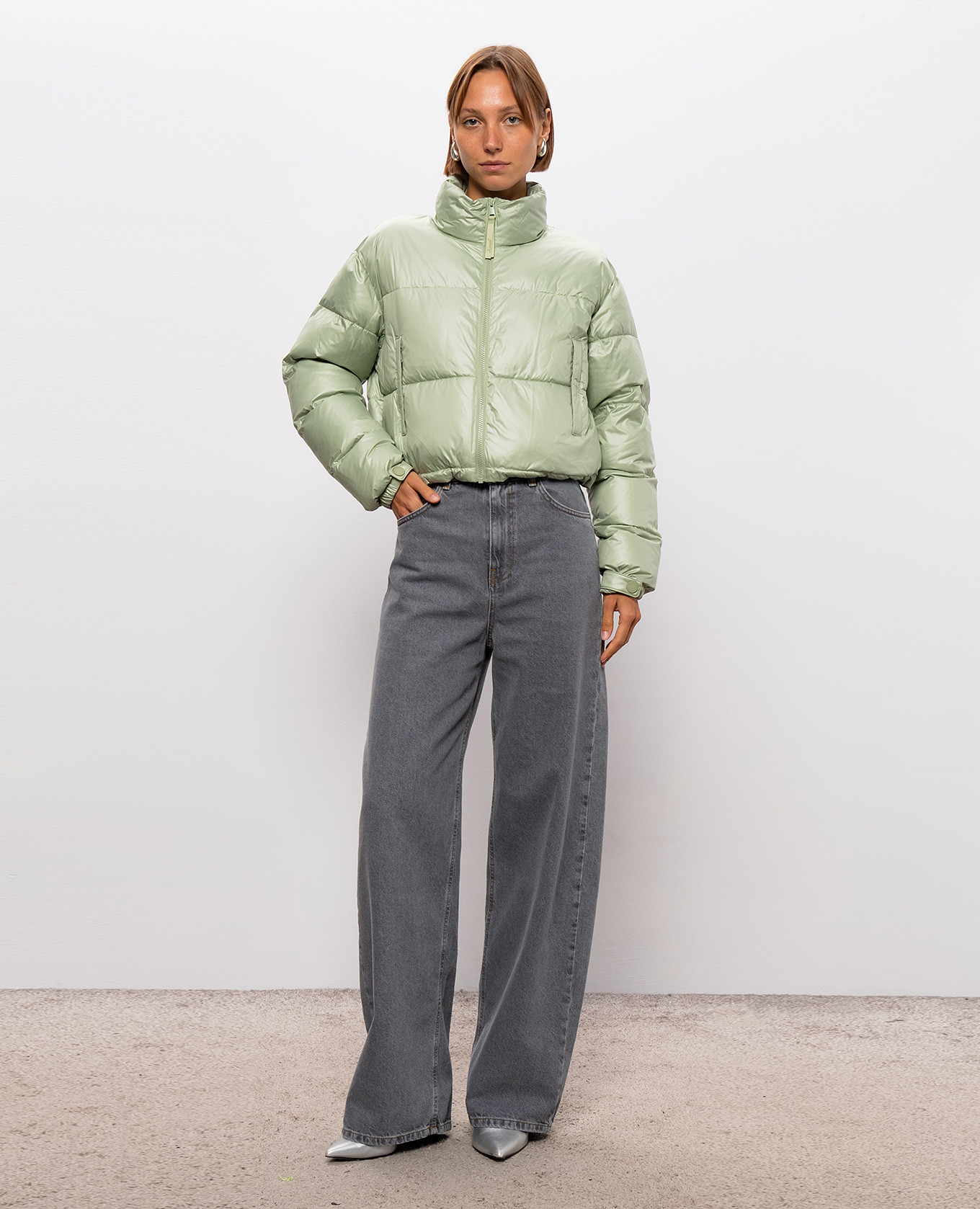 Green quilted jacket Twinset 2