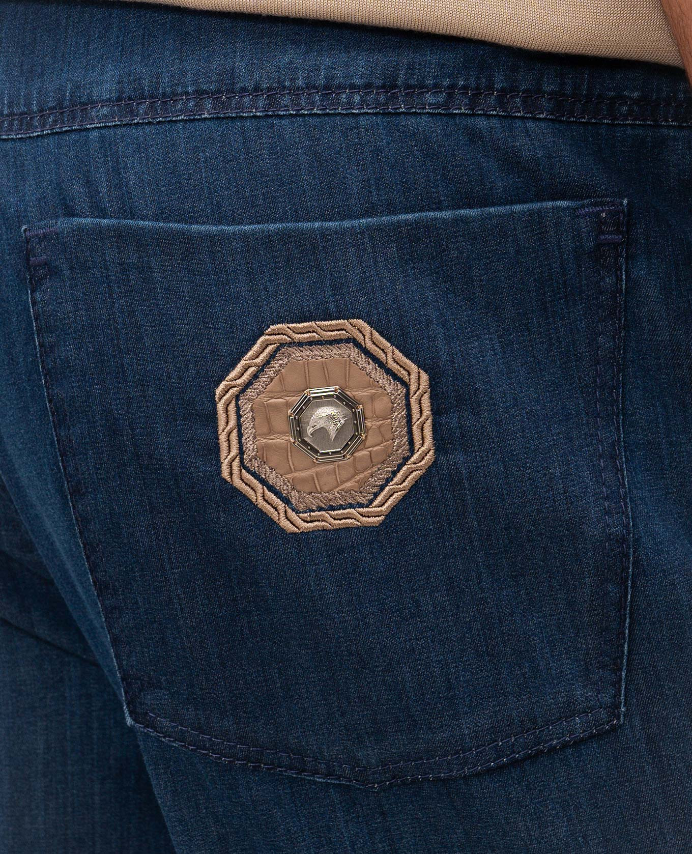 Blue jeans with logo Stefano Ricci 5