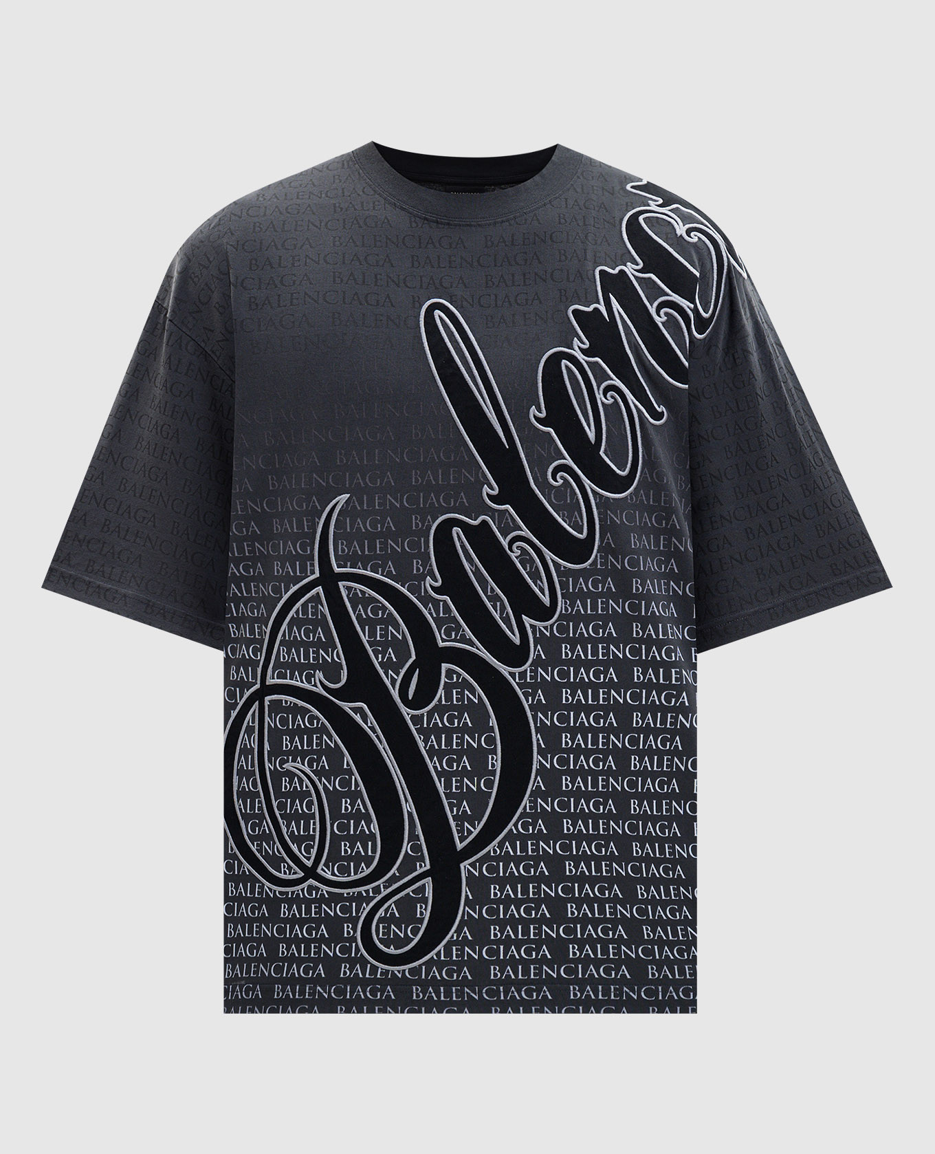 Big B gray T-shirt with logo print