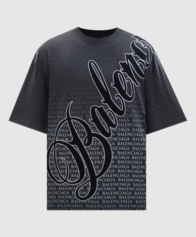 Big B gray T-shirt with logo print
