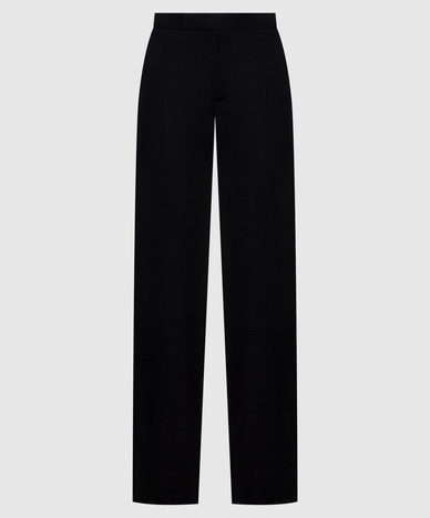 Black wool pants
