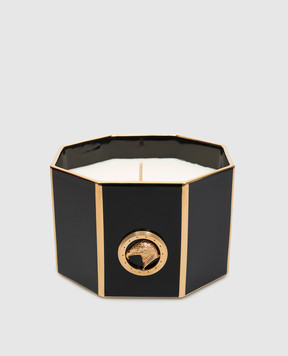 Stefano Ricci Firenze scented candle in porcelain candle holder with logo emblem OACAN003SSHINY3
