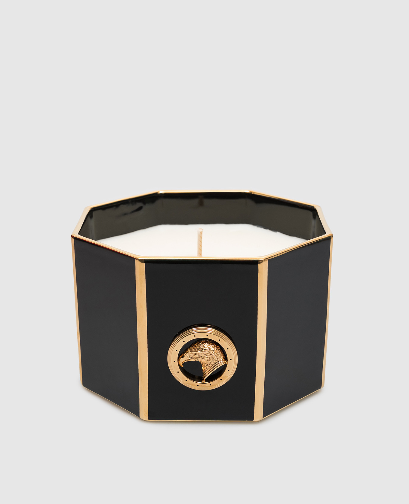 Firenze scented candle in porcelain candle holder with logo emblem Stefano Ricci