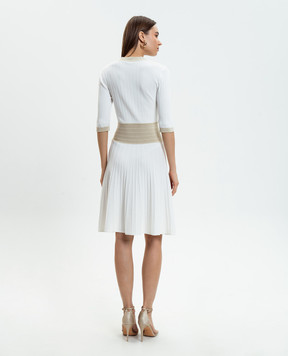 Twinset White dress with lurex 261AP3110