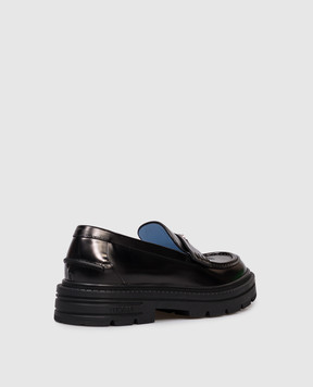 Versace Adriano black leather loafers 10173631A12298