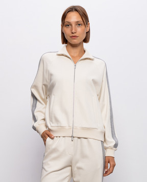 Peserico Ivory striped track jacket A12583J0C5033
